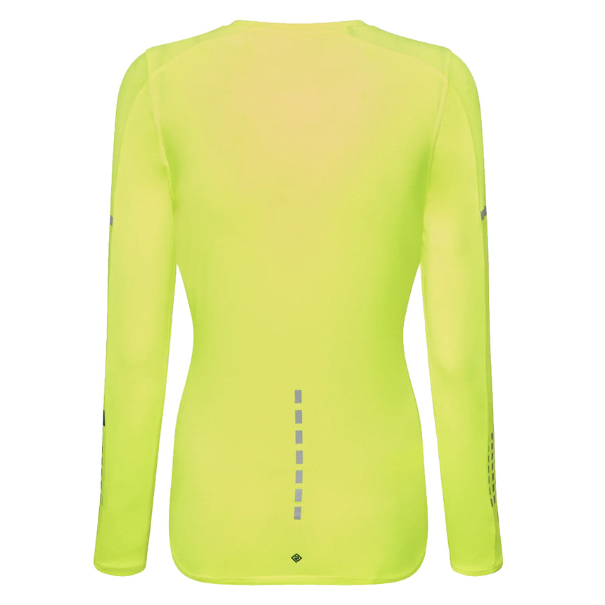 Ronhill Tech Afterhours Long Sleeve Women's Running Tee - Fluo Yellow
