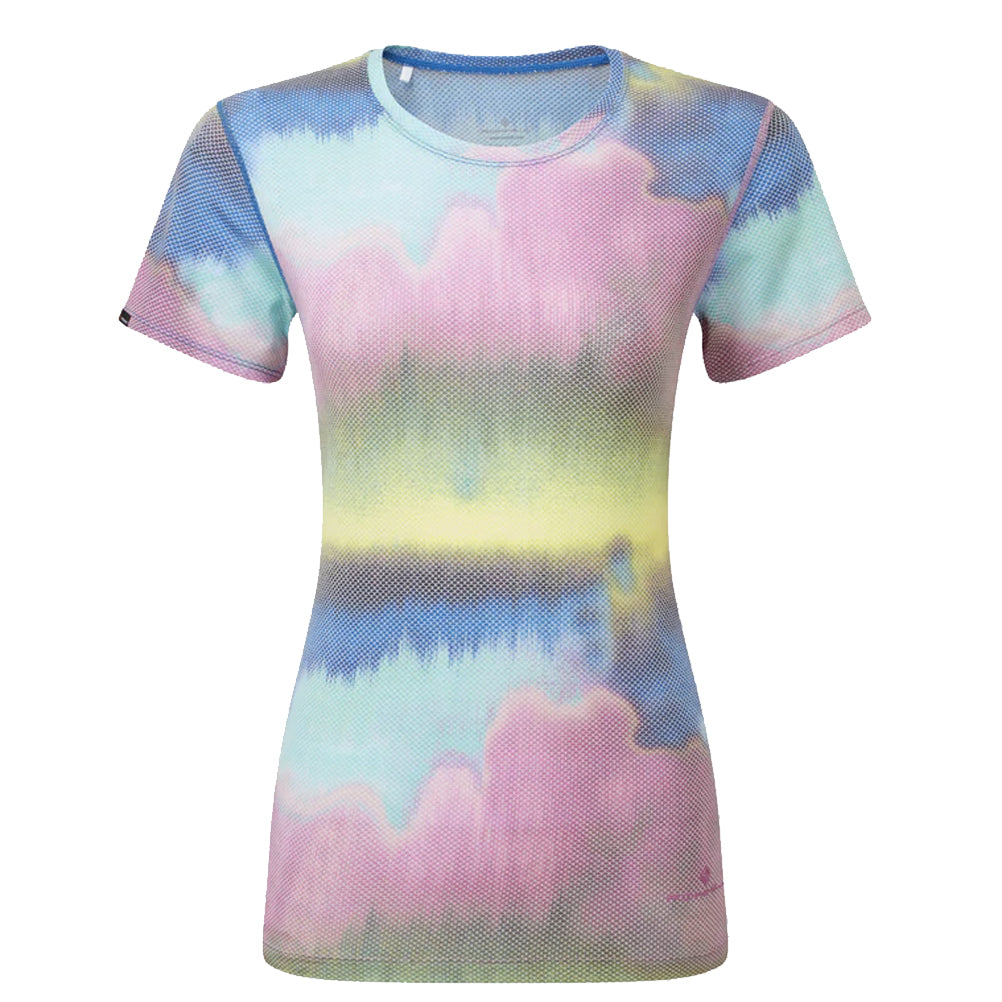 Ronhill Tech Golden Hour Short Sleeve Women's Running Tee - Multi Mirage