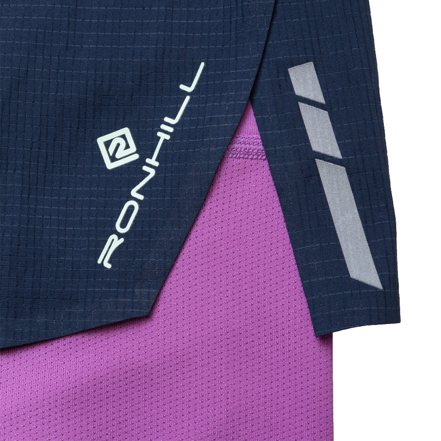 Ronhill Tech Race Twin Women's Running Short - Dark Navy/Fuschia