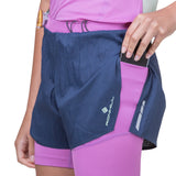 Ronhill Tech Race Twin Women's Running Short - Dark Navy/Fuschia
