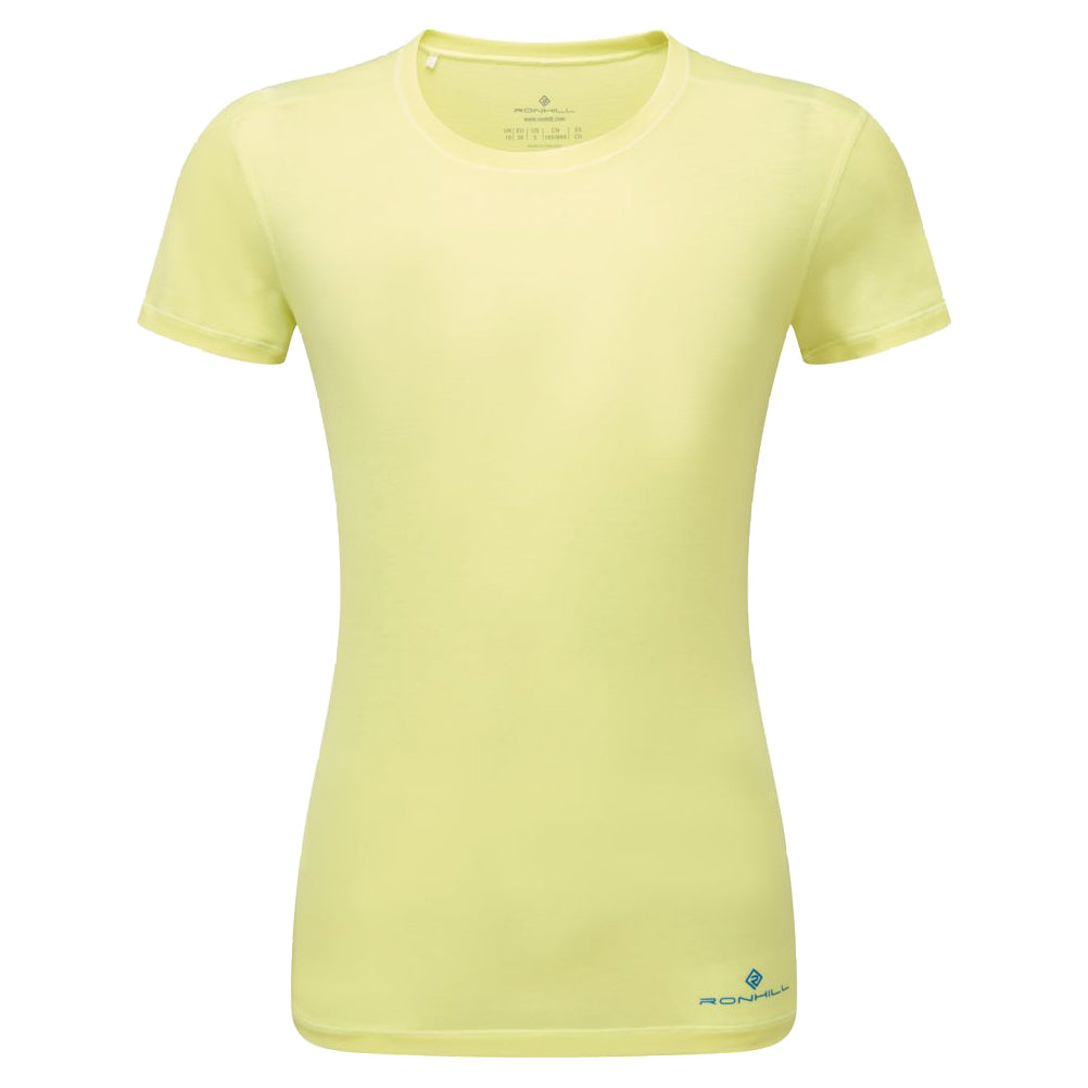 Ronhill Tech Tencel Short Sleeve Women's Running Tee - Zest Marl/Elec Blue