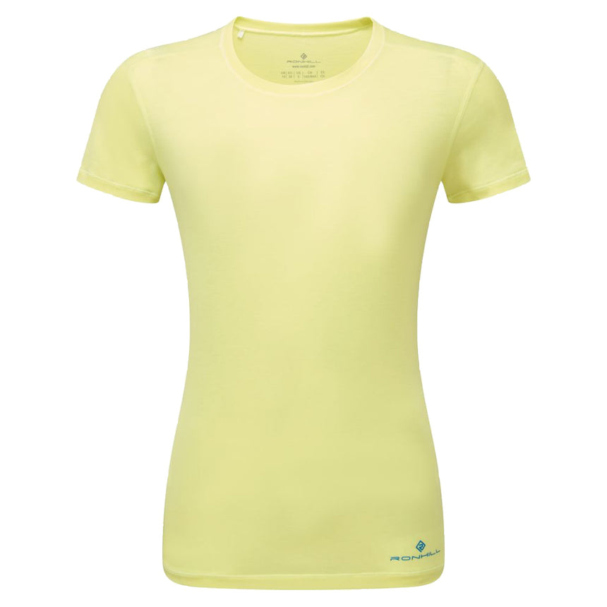 Ronhill Tech Tencel Short Sleeve Women's Running Tee - Zest Marl/Elec Blue