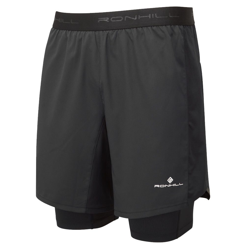 Ronhill Tech Twin 7inch Men's Running Short  - All Black