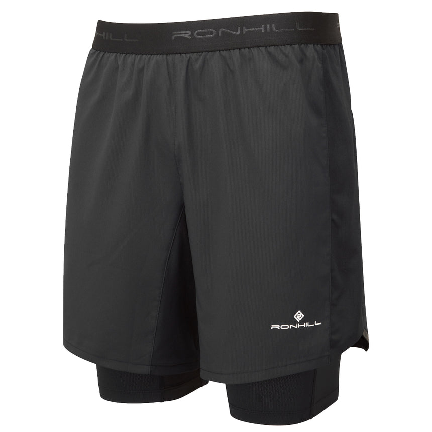 Ronhill Tech Twin 7inch Men's Running Short  - All Black