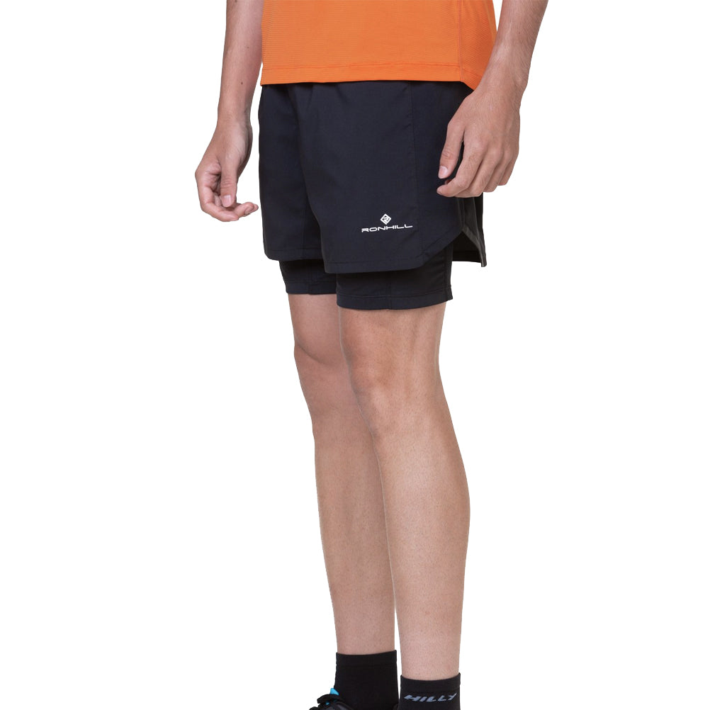 Ronhill Tech Twin 7inch Men's Running Short  - All Black