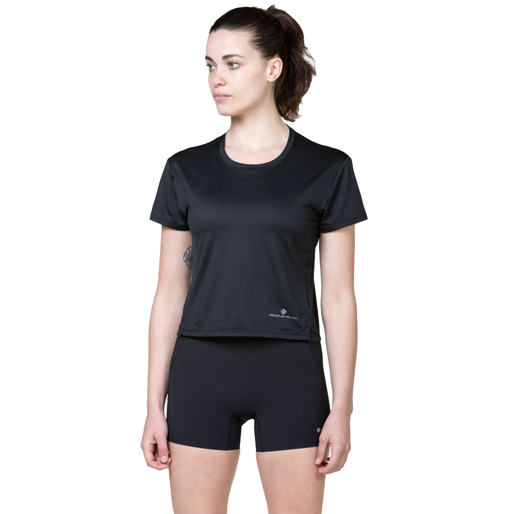 Ronhill Tech Breathe Short Sleeve Women's Running Tee - All Black