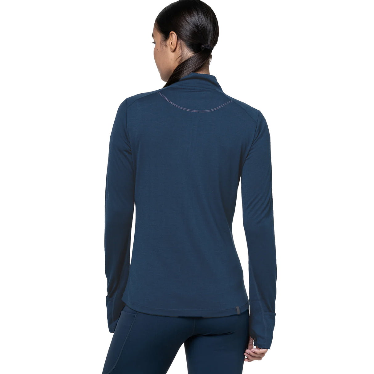 Ronhill Tech Merino Half Zip Women's Running Top - Dark Navy/Dusty Tulip