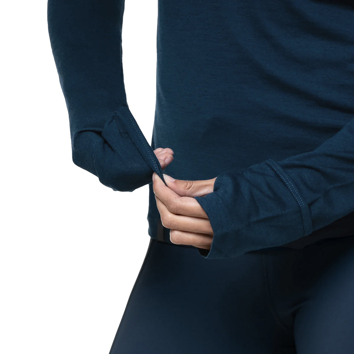 Ronhill Tech Merino Half Zip Women's Running Top - Dark Navy/Dusty Tulip