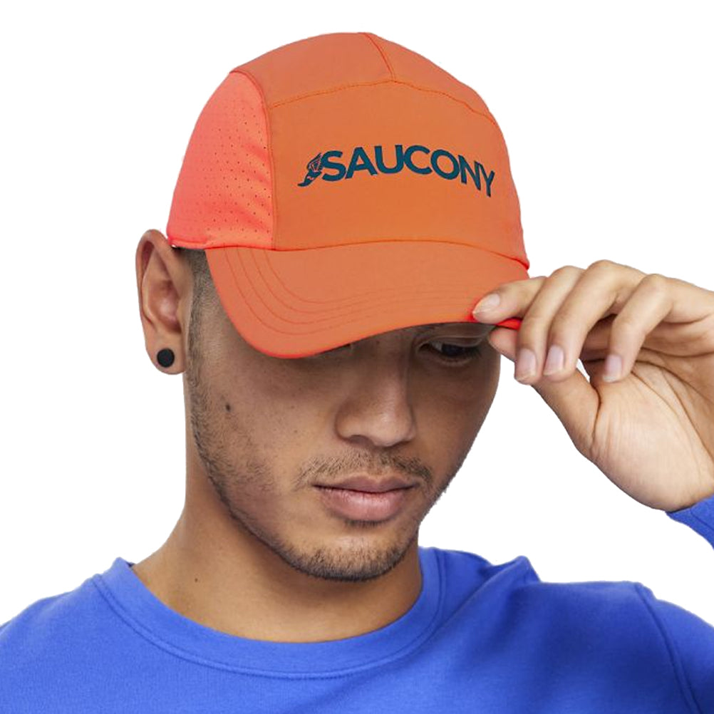 Saucony Unisex Outpace Running Hat Vizi Orange – The Running Outlet