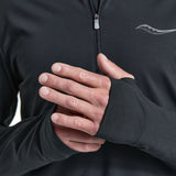 Saucony Solstice Quarter Zip Men's Running Top - Black