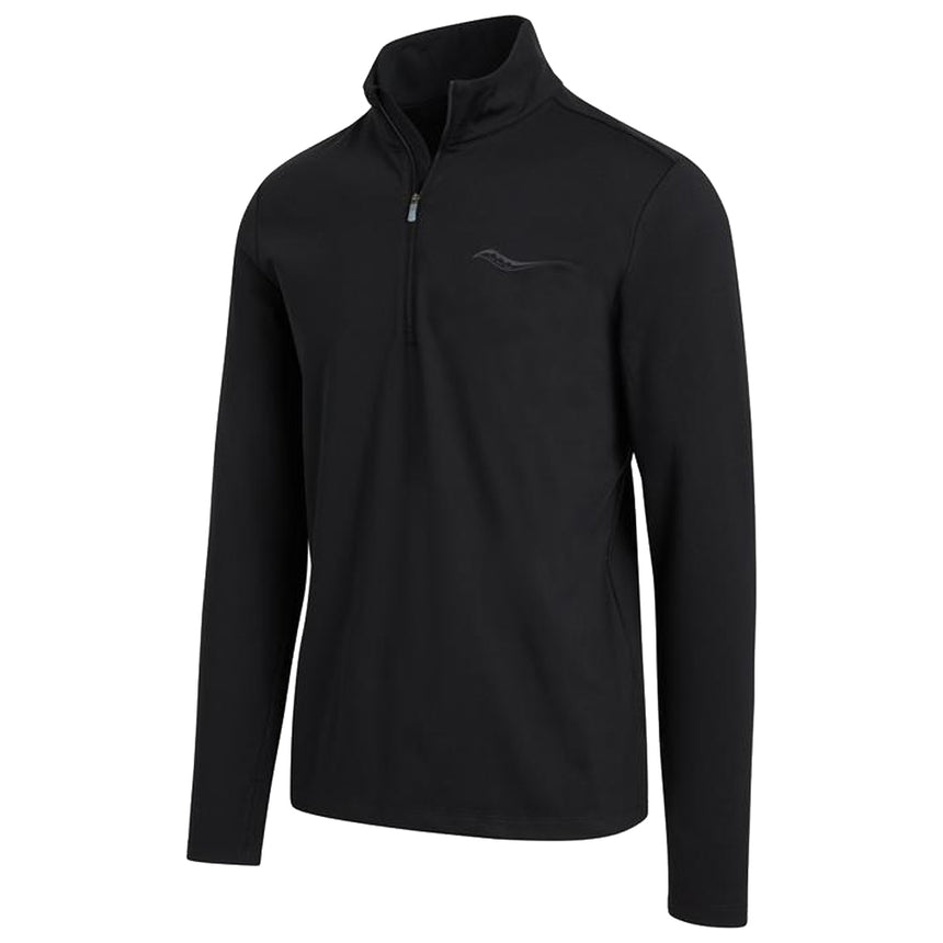 Saucony Solstice Quarter Zip Men's Running Top - Black