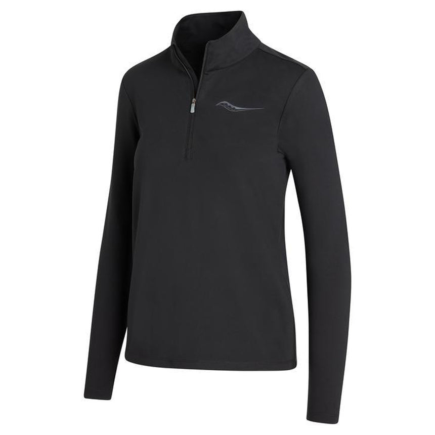 Saucony Solstice Quarter Zip Women's Running Top - Black