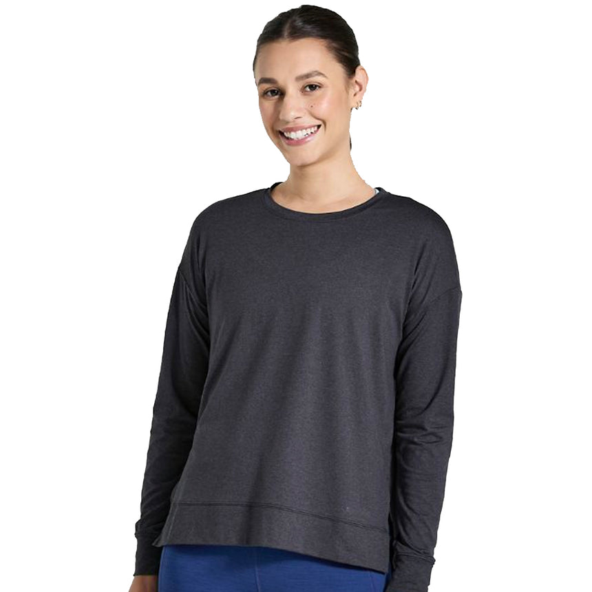 Saucony Sunday Layer Women's Running Tee - Black Heather