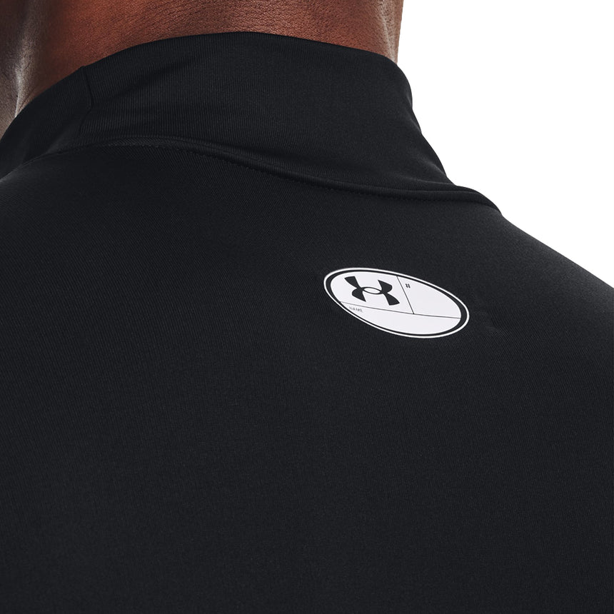 Under Armour Men's ColdGear Compression Mock Long Sleeve Top - Black/White