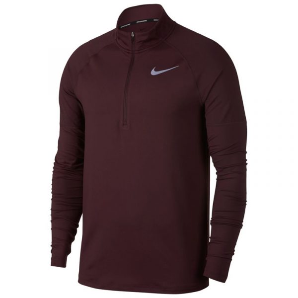 nike running air half zip mid layer in khaki