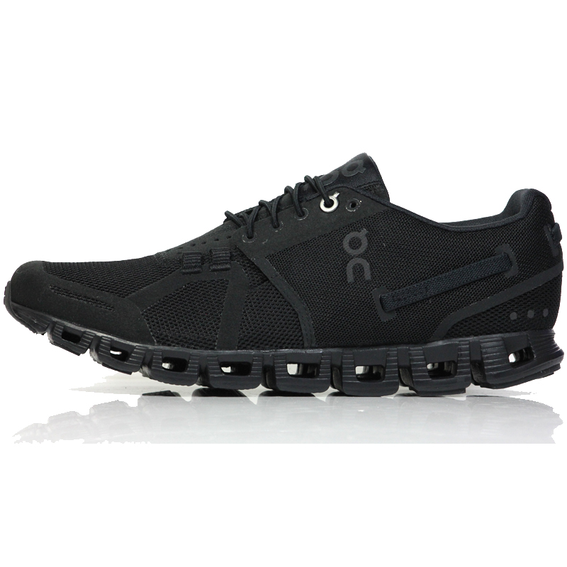 women's on cloud black running shoes