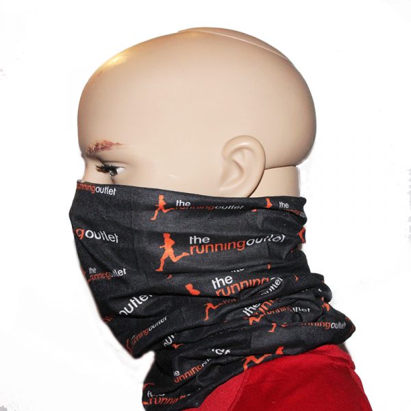 The Running Outlet Neck Gaiter Bandanna On Dummy Side View Bottom