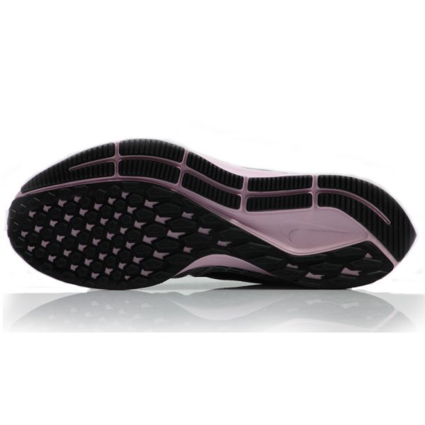 Nike Air Zoom Pegasus 35 Women's Running Shoe - Vast Grey/Black-Pink Foam-Lime Blast Sole