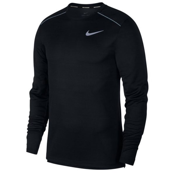 Nike Dry-Fit Miler Men's Long Sleeve Running Tee Front View