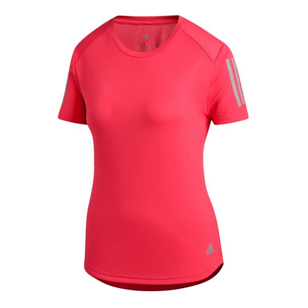 adidas own the run womens running tee red front