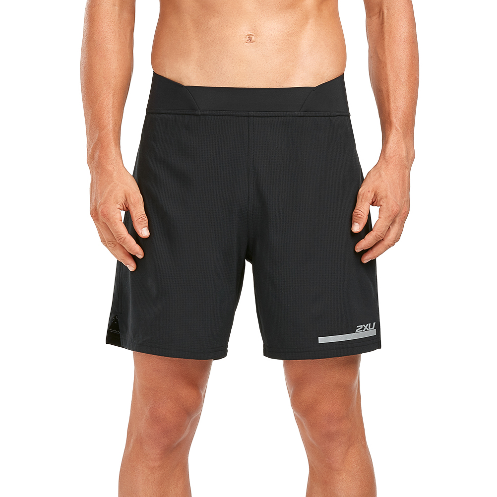 2XU Run 2in1 Men's Compression Short - Black/Black | The Running Outlet