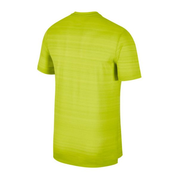 Nike Miler Short Sleeve Men's Running Tee - Bright Cactus Back