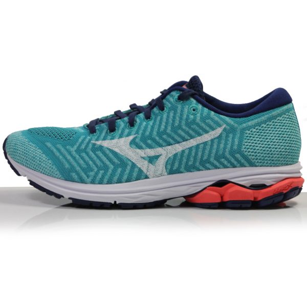 Mizuno Waveknit R2 Women's Running Shoe - Pblue/White/Hot Coral side