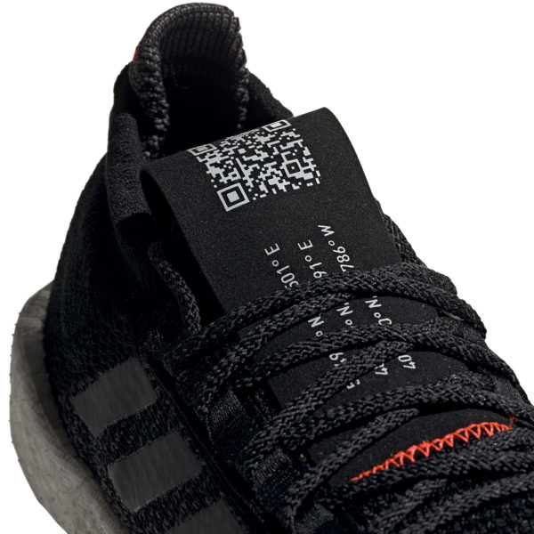 adidas Pulseboost HD Men's Running Shoe -Core Black/Grey Five/Solar Red Tongue