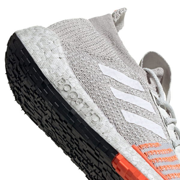 adidas Pulseboost HD Women's Running Shoe -Grey/White/Hi-Res Coral side shot