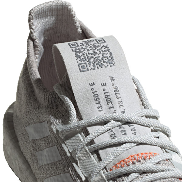 adidas Pulseboost HD Women's Running Shoe -Grey/White/Hi-Res Coral Tongue