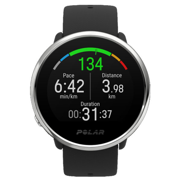 Polar Ignite GPS Running Watch Black Front View