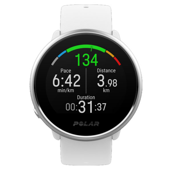 Polar GPS Running Watch Ignite White Front View