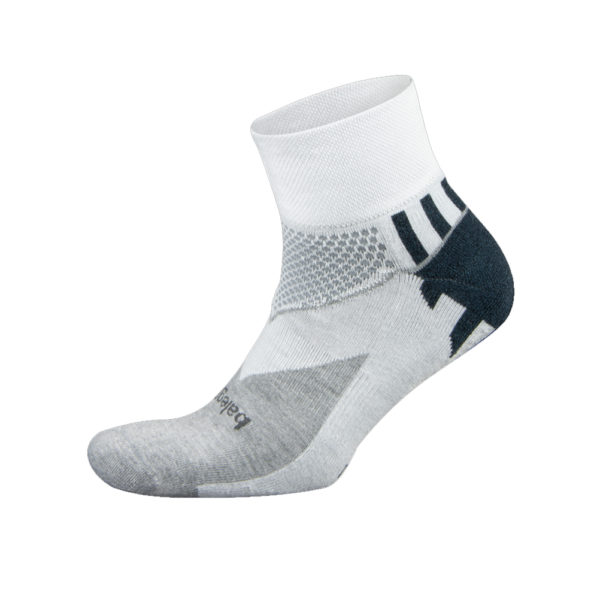 balega enduro running sock white black grey