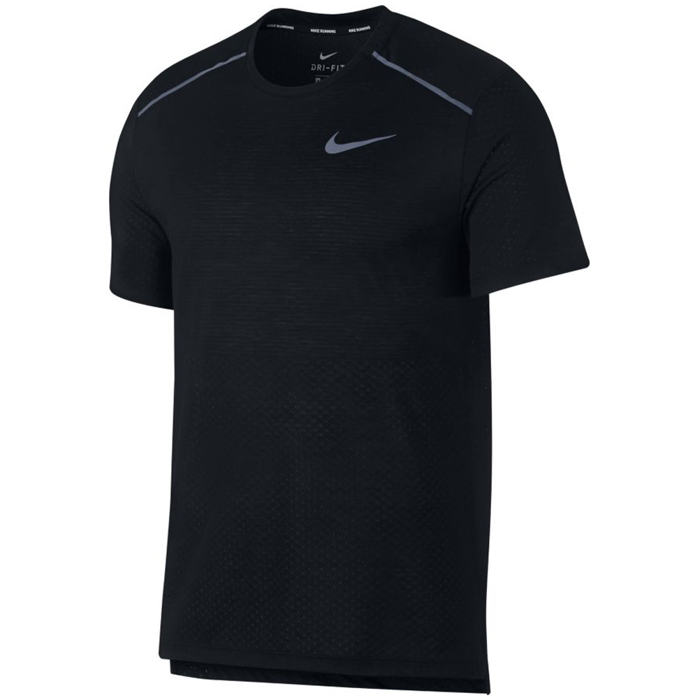 Nike Rise 356 Men's Running Short Sleeve Tee - Black/Reflective Silver ...