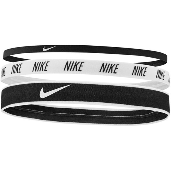 Nike Mixed Width Headbands 3 Pack black white