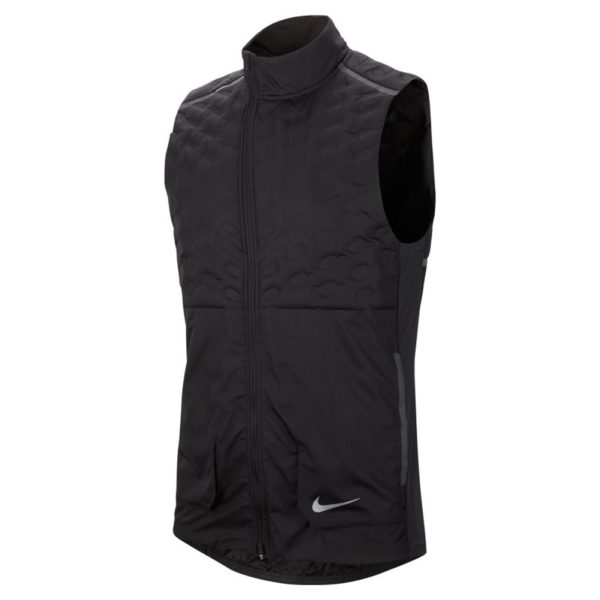 Nike Aeroloft Men's Running Vest black silver front
