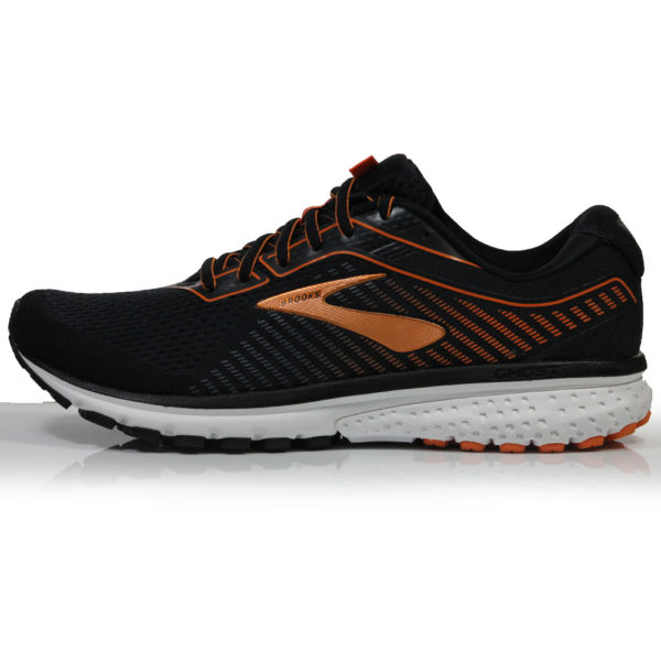 Brooks Ghost 12 Men's Running Shoe black orange side