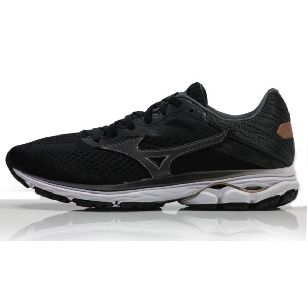Mizuno Wave Rider 23 Women's Running Shoe - Black/Dark Shadow Black Side