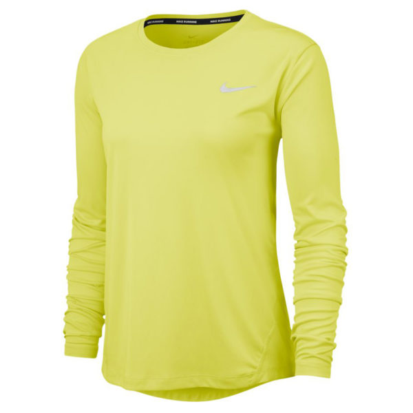 Nike Miler Long Sleeve Women's Running Tee limelight front