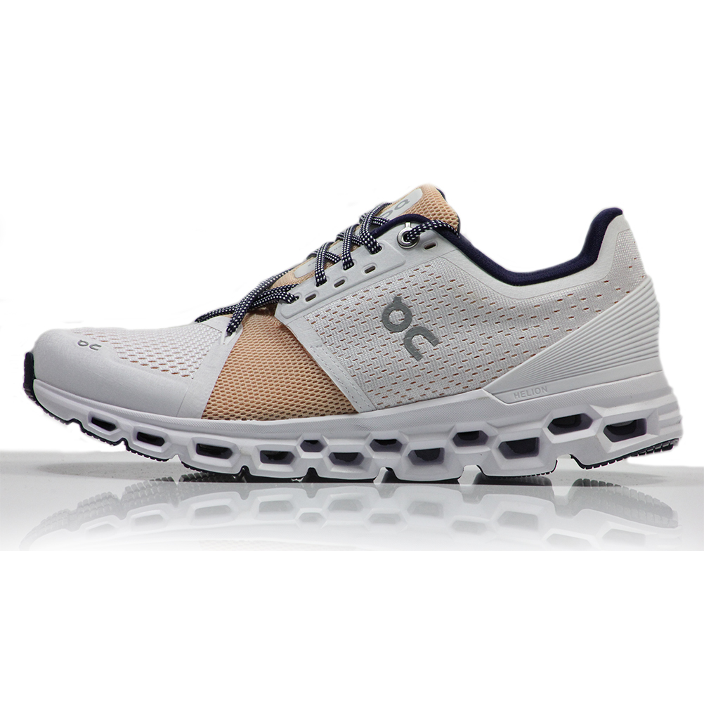 On Cloudstratus Women's Running Shoe - White/Almond | The Running Outlet