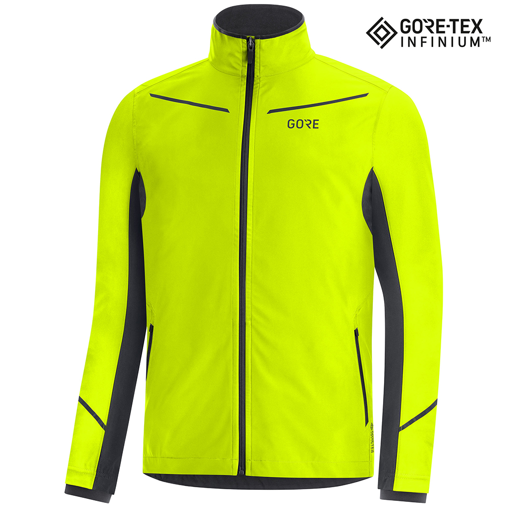 Gore Wear R3 Partial Gore-Tex Infinium Men's Running Jacket - Neon Yellow/ Black