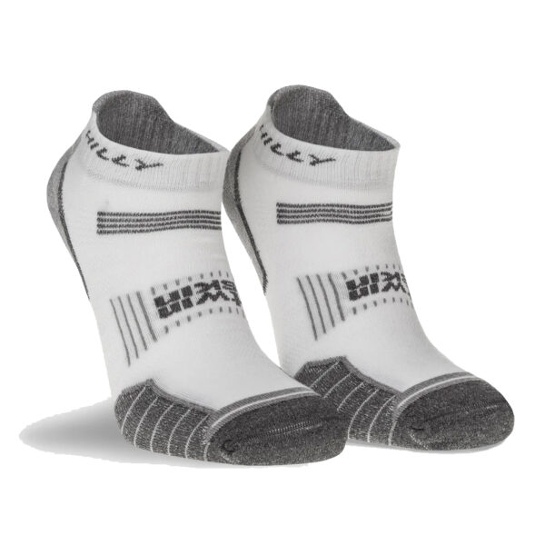 Hilly Twin Skin Socklet Running Sock - White/Grey Marl - Image 2