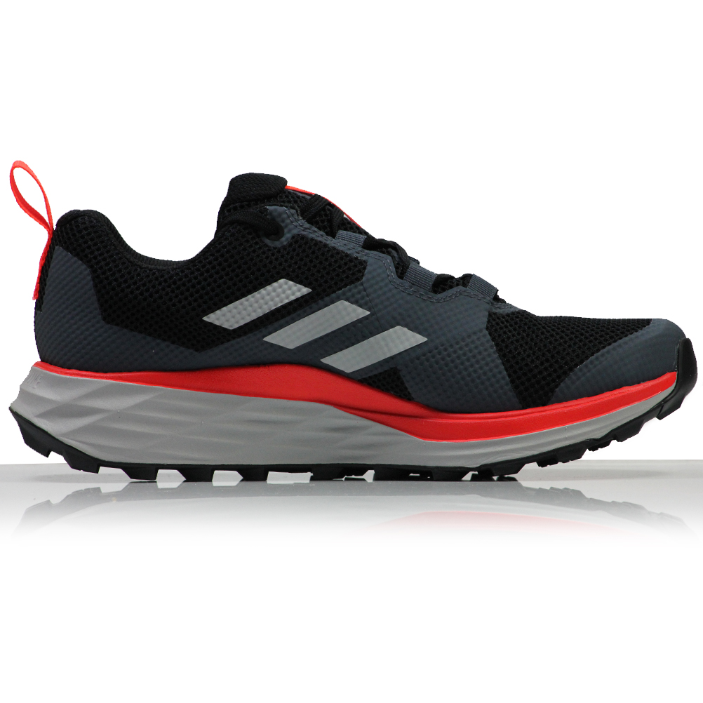 adidas Terrex Two GTX Men's Trail Shoe - Core Black/Grey Two/Solar Red ...