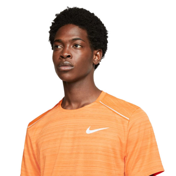 Nike Miler Short Sleeve Men's Running Tee - Alpha Orange
