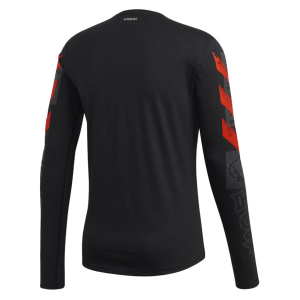 Adidas Fast Graphic Long Sleeve Men's Running Tee - Black - Image 2