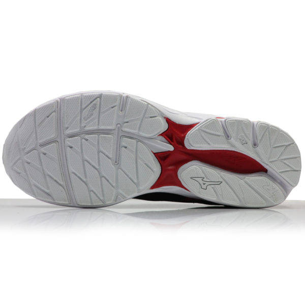 Mizuno Wave Rider 23 Junior Running Shoe - Black/Chinese Red - Image 3