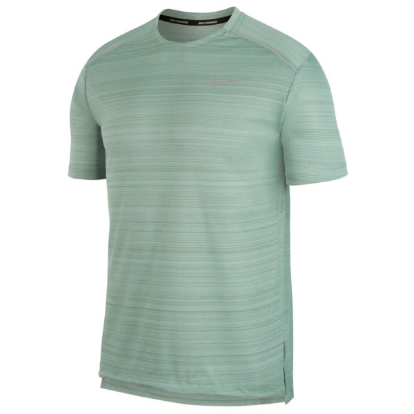 Nike Men's Miler Short Sleeve silver pine front