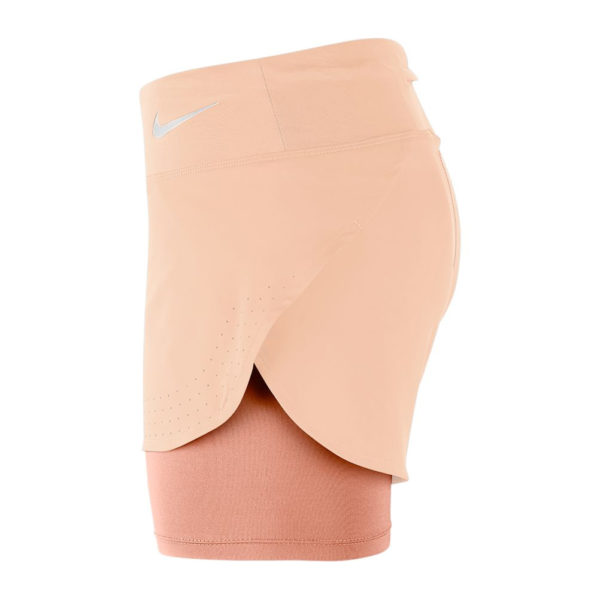 Nike Eclipse 2in1 Women's Running Short - Washed Coral /Pink Quartz/Reflective Silver - Image 3