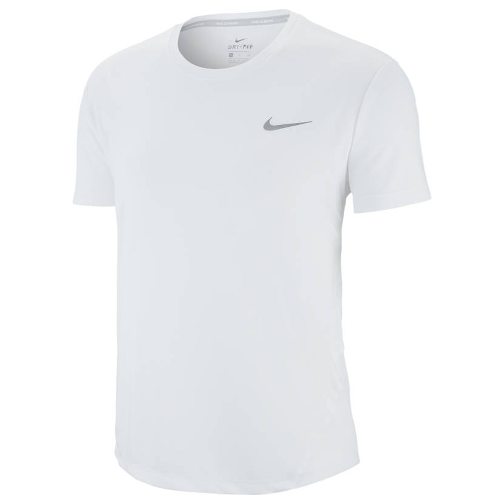 Nike Miler Short Sleeve Women's Running Tee - White/Reflective Silver ...