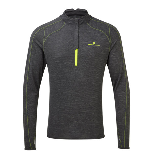 Ronhill Tech Thermal Halfzip Long Sleeve Men's charcoal front